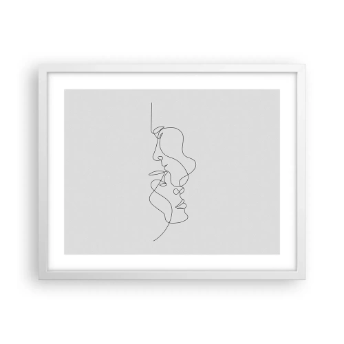 Poster in cornice bianca - Il calore dei desideri malinconici - 50x40 cm