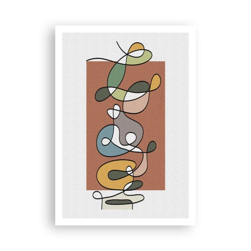 Poster - Astrazione: saltello colorato - 70x100 cm