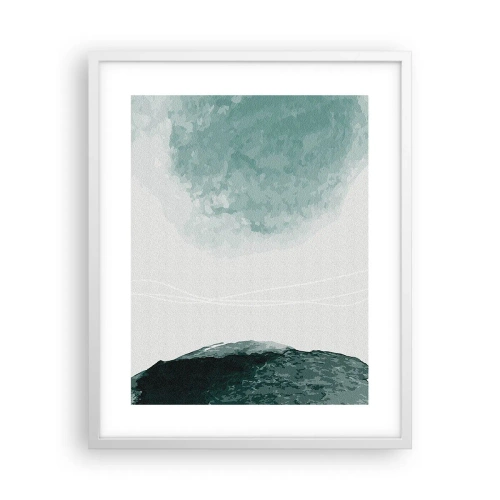 Poster in cornice bianca - Incontro con la nebbia - 40x50 cm