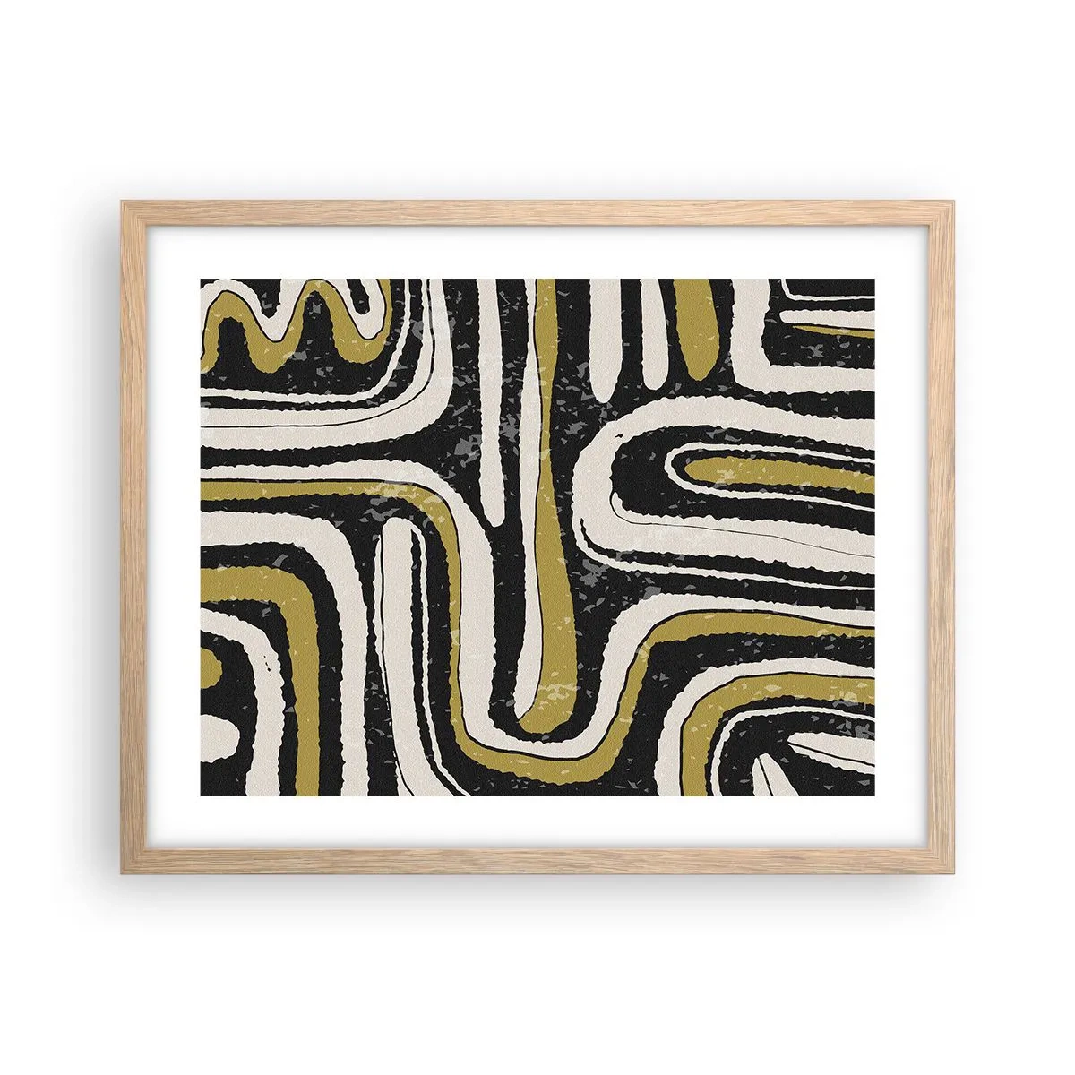 Poster in cornice rovere chiaro - Composizione: strade e vicoli - 50x40 cm