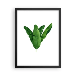 Poster in cornice nera - Simmetria verde - 30x40 cm