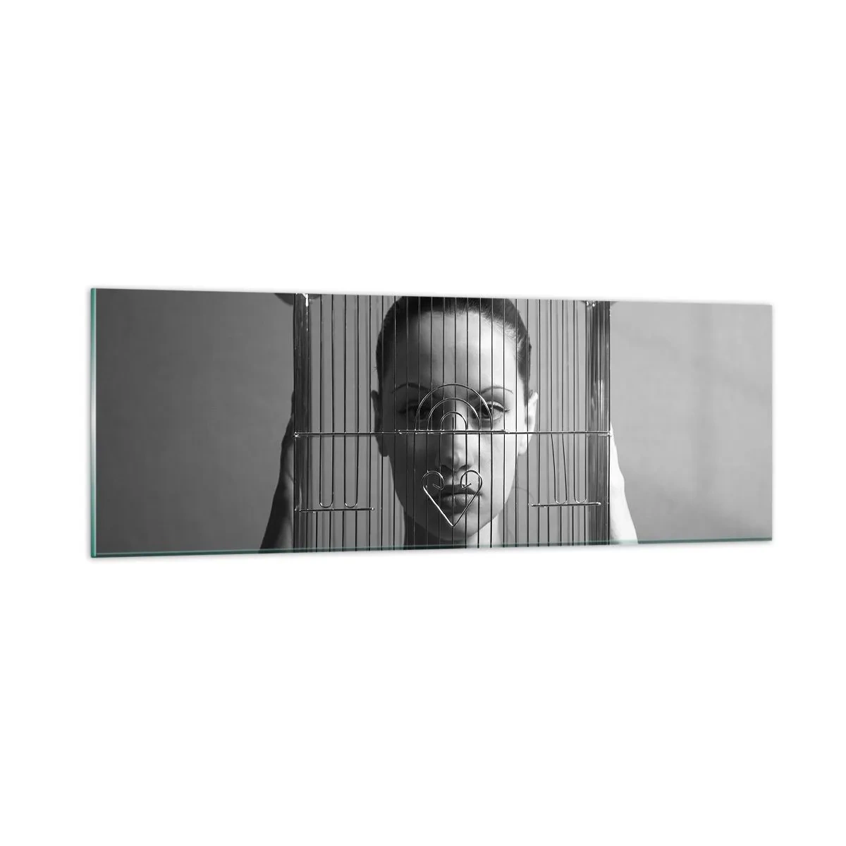 Quadro su vetro - Ritratto un po' surreale - 90x30 cm