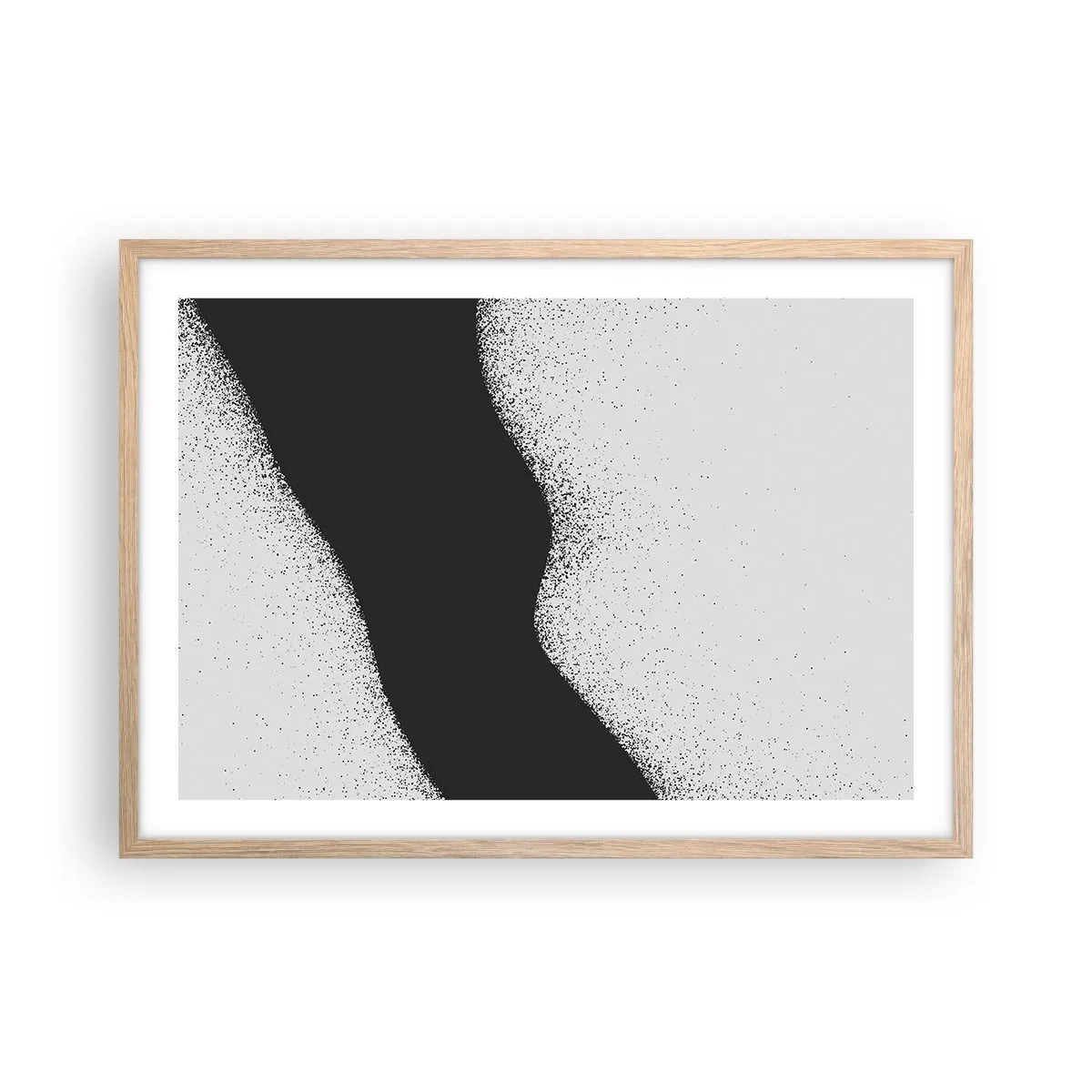 Poster in cornice rovere chiaro - Equilibrio fluido - 70x50 cm