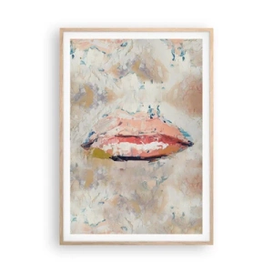 Poster in cornice rovere chiaro - Risveglia i sensi - 70x100 cm