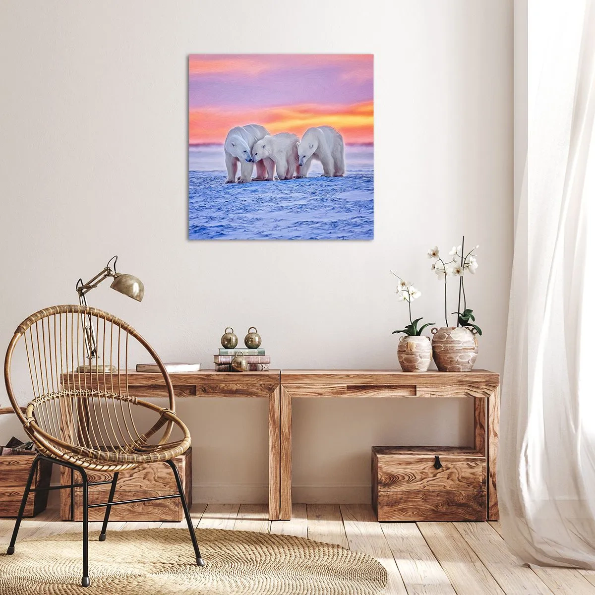 Quadro su tela - Stampe su Tela - Basta il calore della famiglia - 40x40 cm