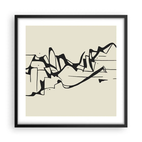 Poster in cornice nera - Forse è un paesaggio - 50x50 cm
