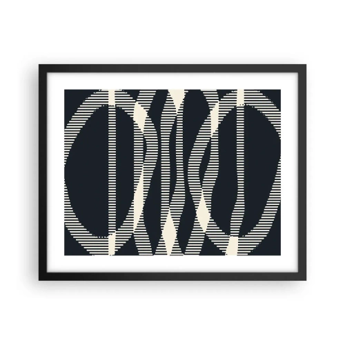 Poster in cornice nera - Tentativo di rompere l'oscurità - 50x40 cm