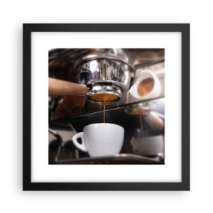 Poster in cornice nera - Il miglior momento della giornata - 30x30 cm