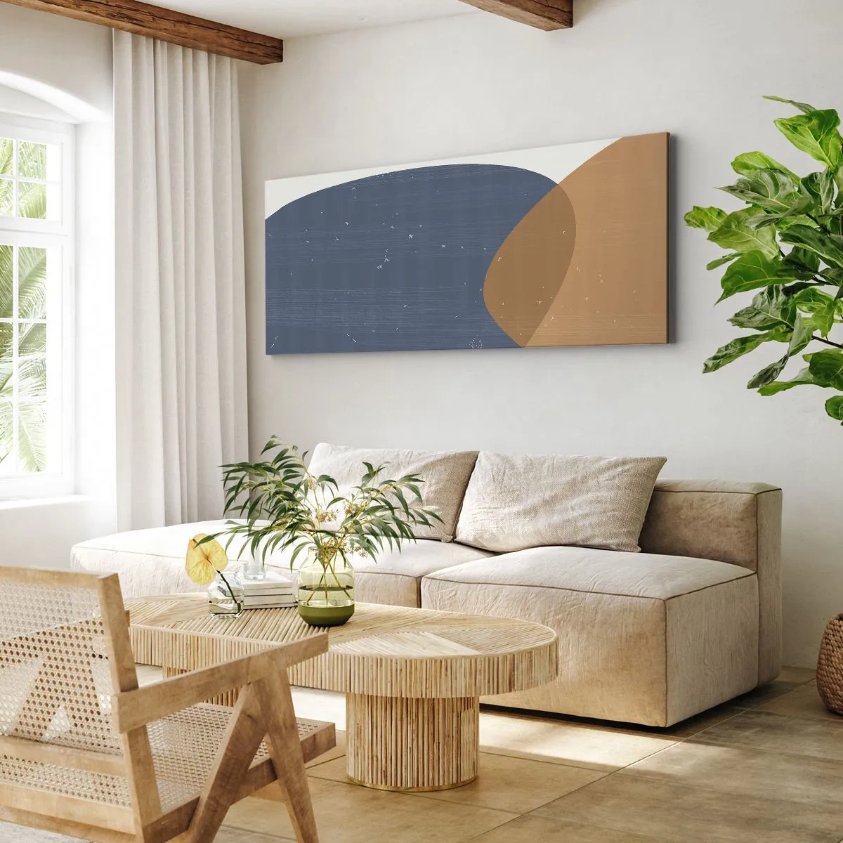 Quadro su tela - Stampe su Tela - Ovali e influenze - 100x40 cm