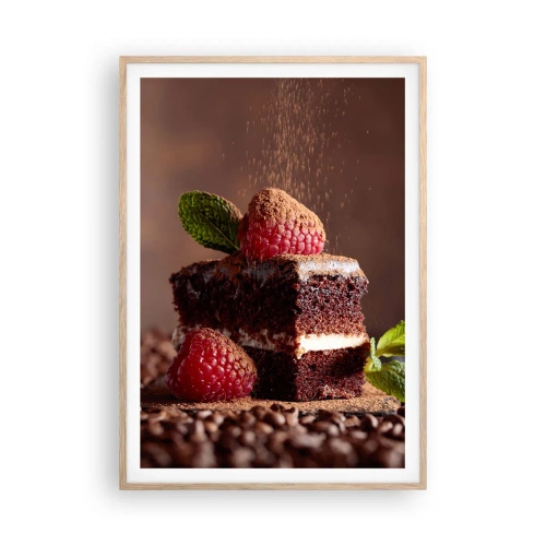 Poster in cornice rovere chiaro - La vita è dolce - 70x100 cm