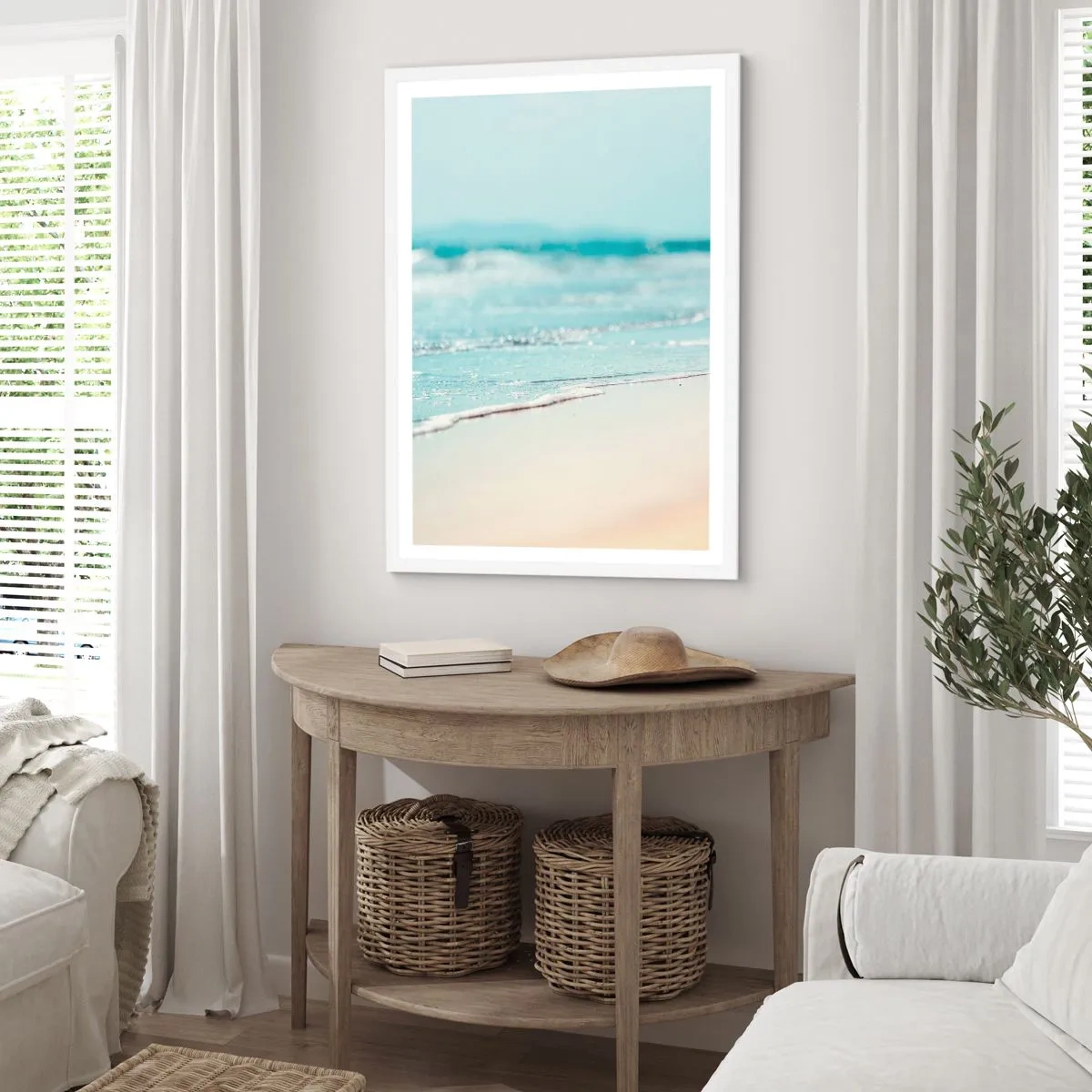 Poster in cornice bianca - Calore e rumore - 70x100 cm