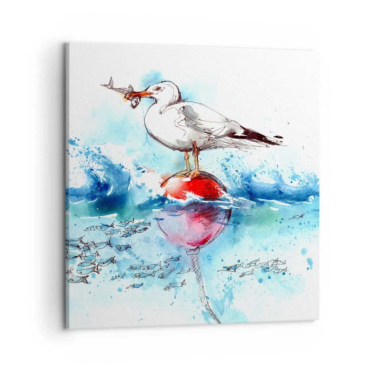 Quadro su tela - Stampe su Tela - Buona pesca - 50x50 cm