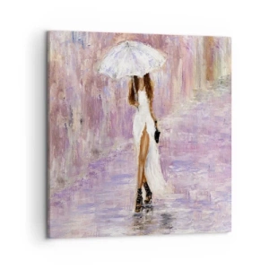 Quadro su tela - Stampe su Tela - Nella pioggia lilla - 50x50 cm