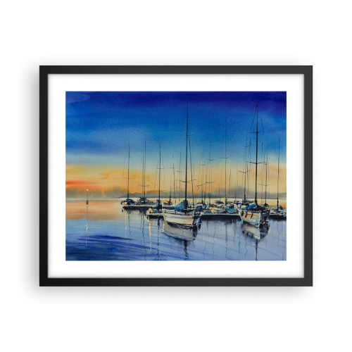 Poster in cornice nera - La fine di una buona giornata - 50x40 cm