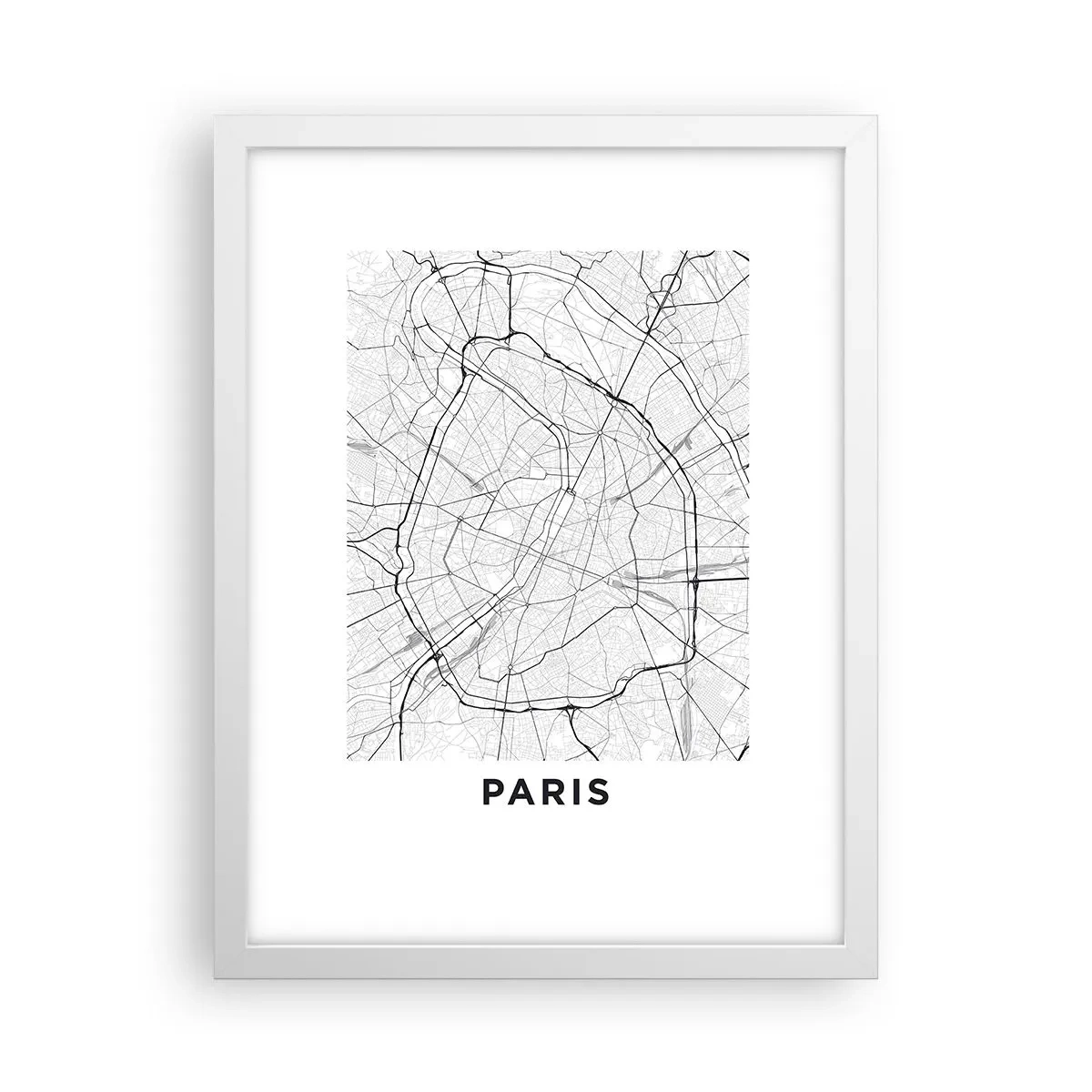 Poster in cornice bianca - Il fiore di Parigi - 30x40 cm
