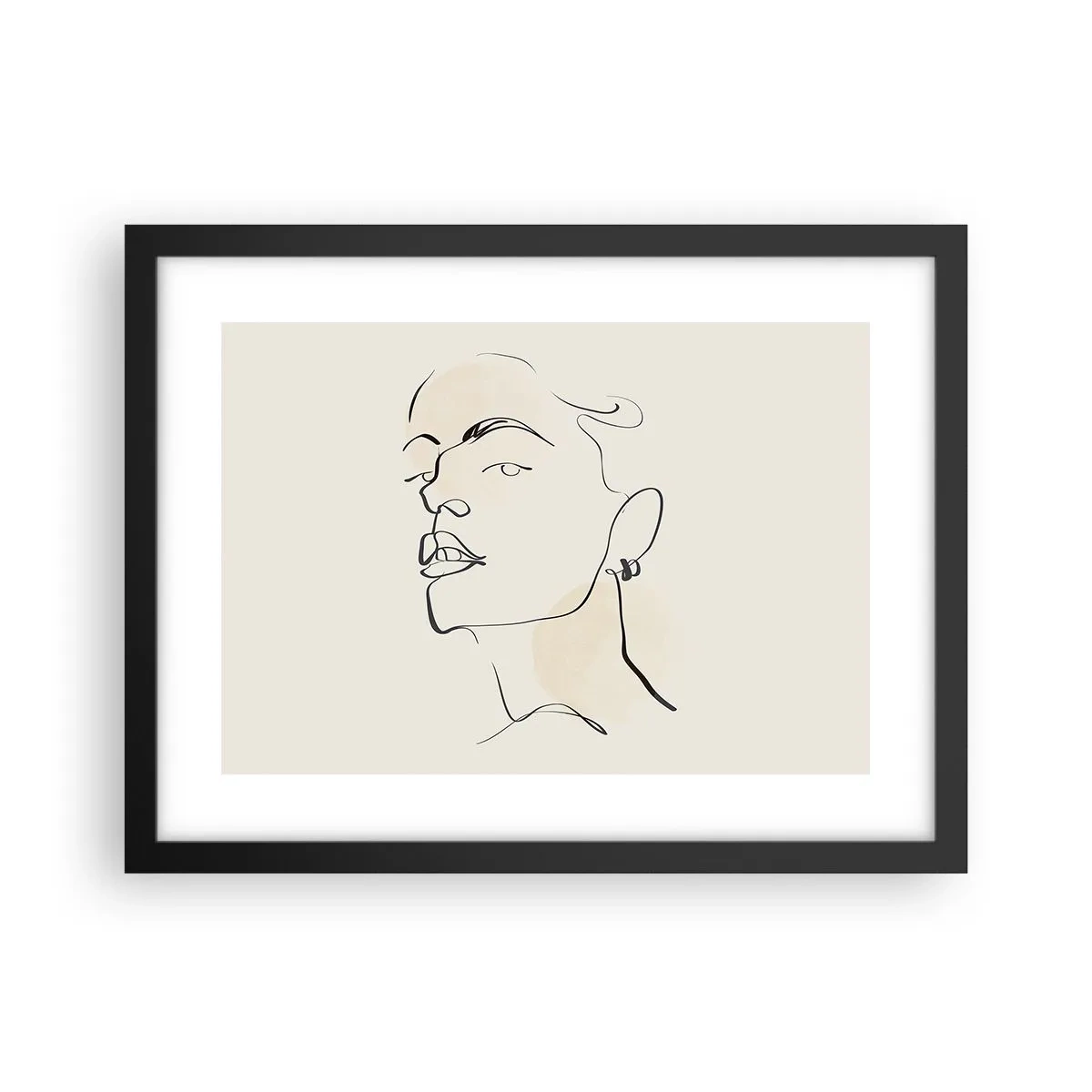 Poster in cornice nera - Sguardo fiero - 40x30 cm