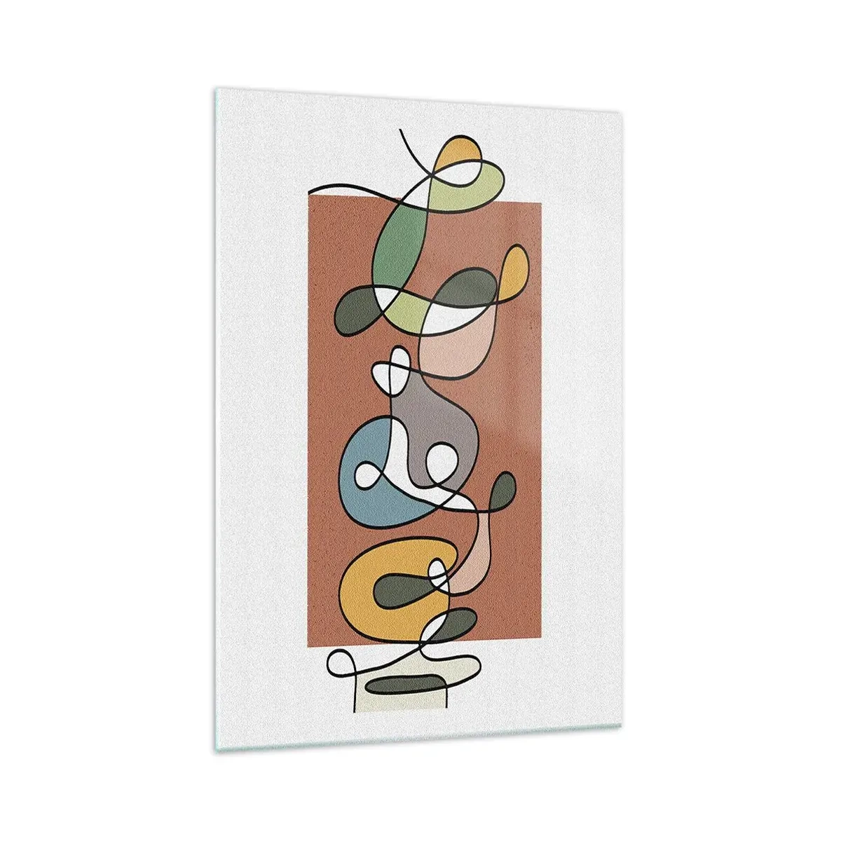 Quadro su vetro - Astrazione: saltello colorato - 70x100 cm