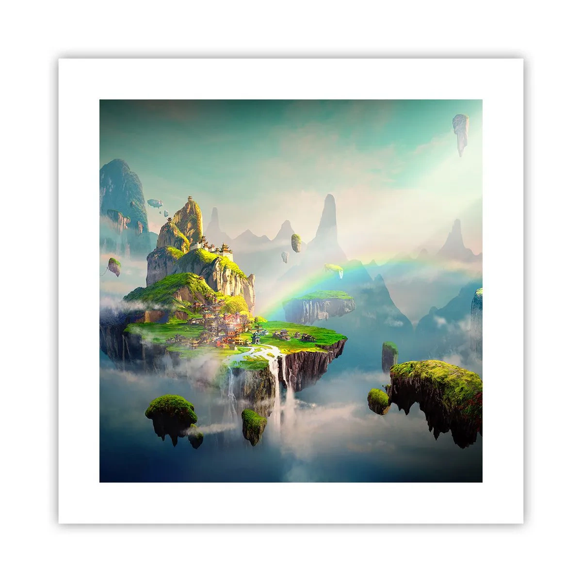 Poster - In mezzo al cielo: isole fortunate - 40x40 cm