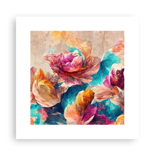 Poster - Lo splendore colorato del bouquet - 30x30 cm