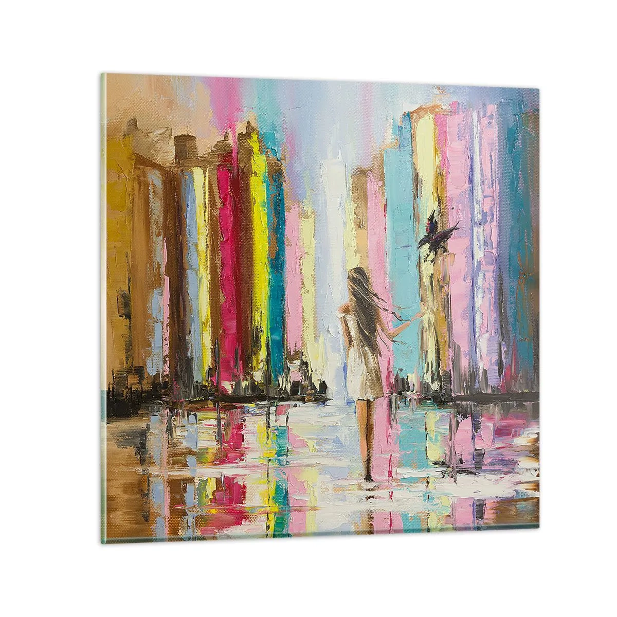 Quadro su vetro - Seguimi - 70x70 cm