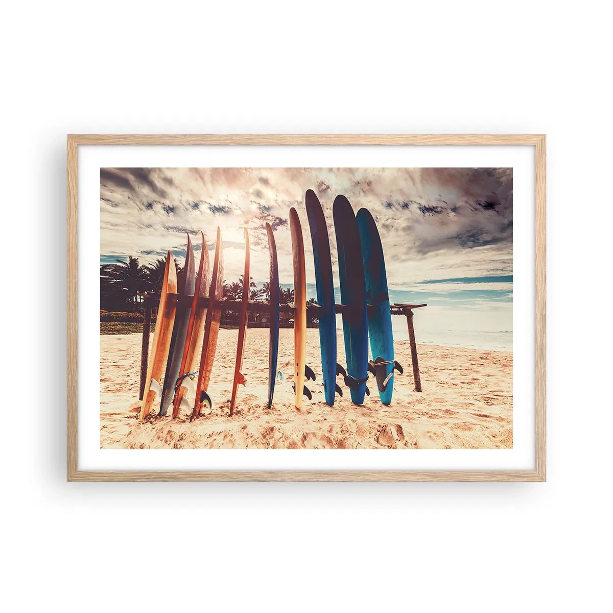 Poster in cornice rovere chiaro - Buonanotte, a domani - 70x50 cm