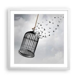 Poster in cornice bianca - Fede... Speranza... Libertà! - 50x50 cm