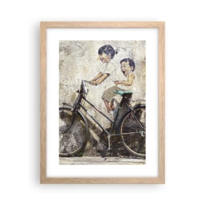 Poster in cornice rovere chiaro - Vero o falso? - 30x40 cm