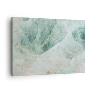 Quadro su tela - Stampe su Tela - Marmo verde con delicate venature bianche - 70x50cm - Il freddo nobile della pietra - Decorazione murale moderna per soggiorno e camera da letto ARTTOR