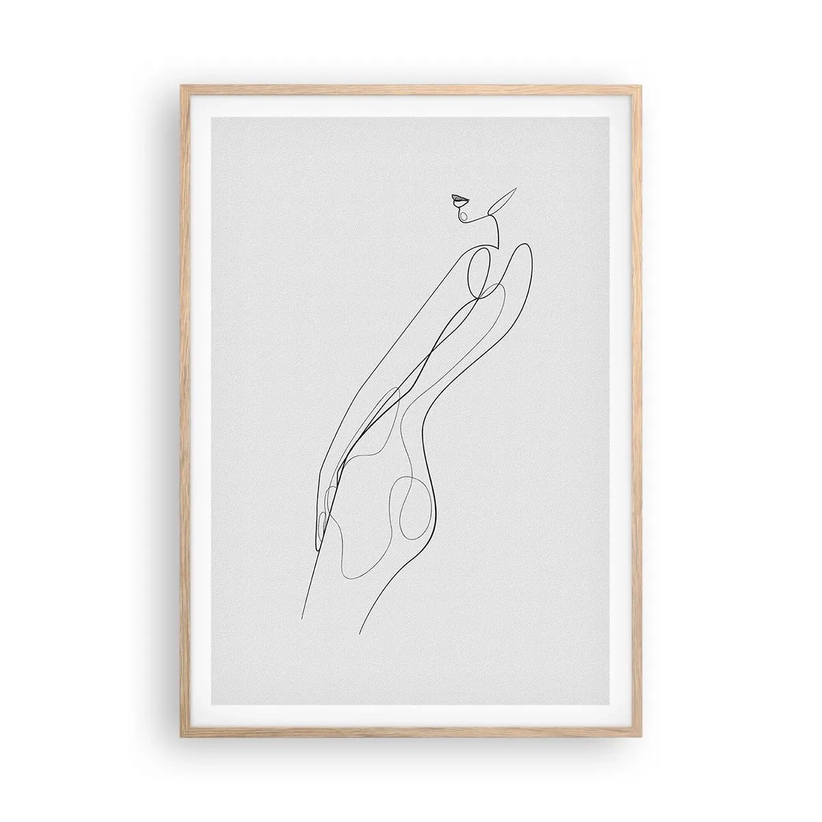 Poster in cornice rovere chiaro - Appena una promessa - 70x100 cm