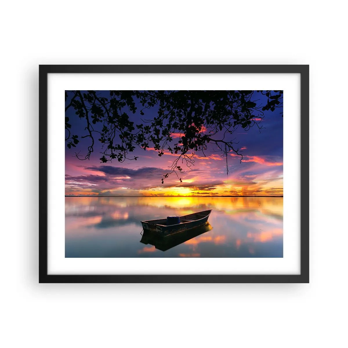 Poster in cornice nera - Ti sembra di essere sospeso nel cielo... - 50x40 cm