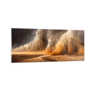Quadro su vetro - L'ira del deserto - 100x40 cm