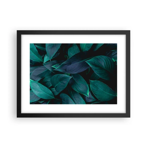 Poster in cornice nera - Il verde puro - 40x30 cm