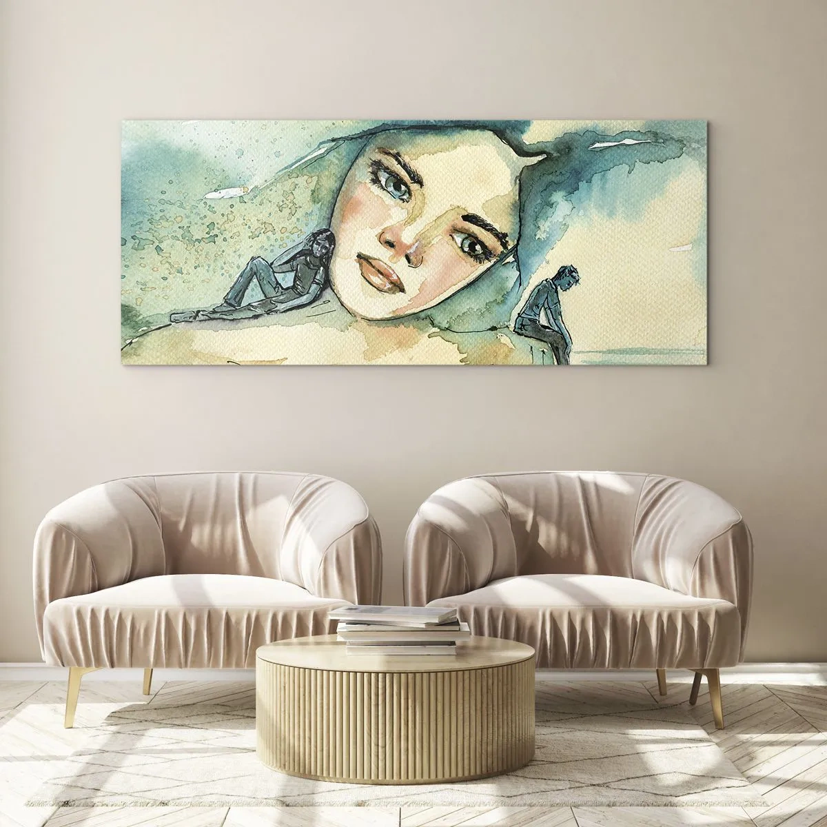 Quadro su vetro - Am I blue? - 100x40 cm