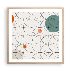 Poster in cornice rovere chiaro - Nello spirito della pop-art - 60x60 cm