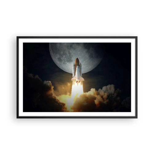 Poster in cornice nera - L'inizio di un'avventura spaziale - 91x61 cm