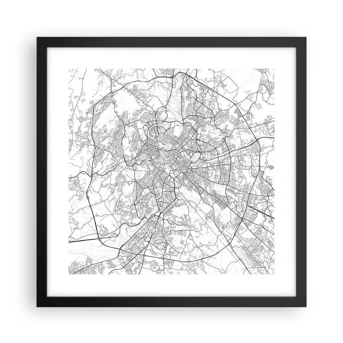 Poster in cornice nera - L'anello romano - 40x40 cm