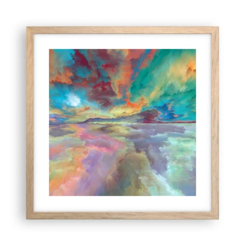 Poster in cornice rovere chiaro - Due cieli - 40x40 cm