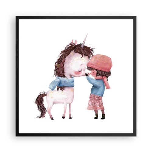 Poster in cornice nera - Racconto d'inverno - 60x60 cm