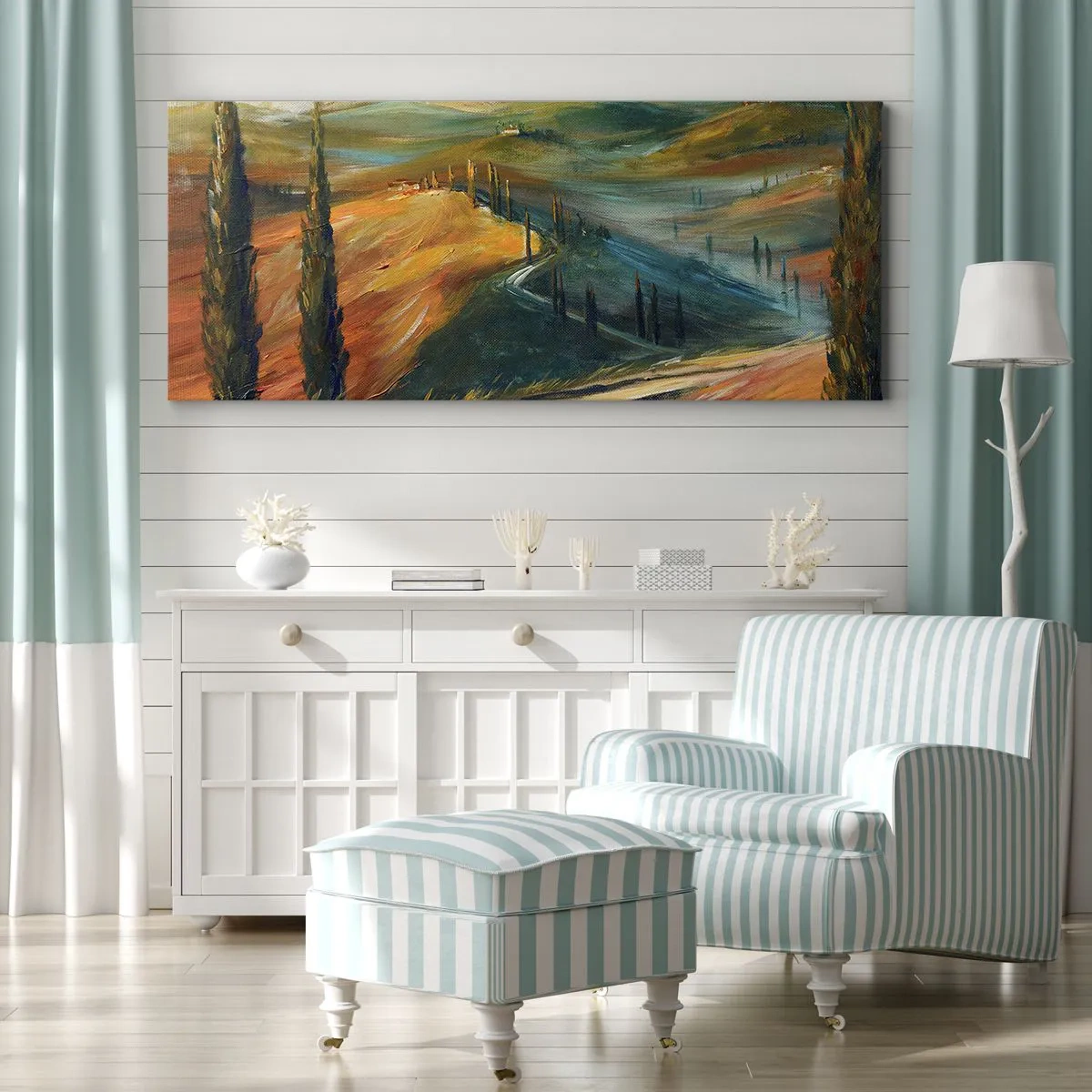 Quadro su tela - Stampe su Tela - Paesaggio toscano - 90x30 cm