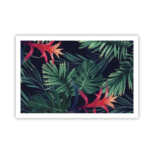 Poster - Fiammante nel verde - 91x61 cm