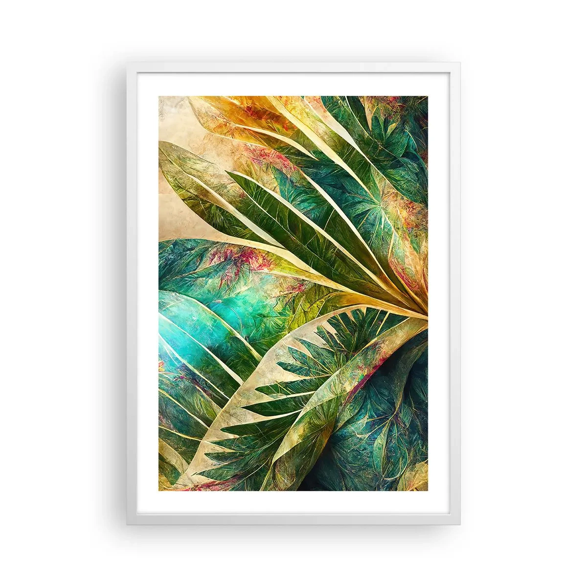Poster in cornice bianca - I colori dei tropici - 50x70 cm
