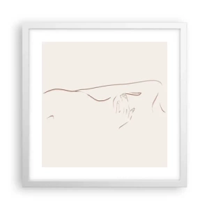 Poster in cornice bianca - La forma del desiderio - 40x40 cm