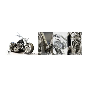 Campione di Fotomurale Premium Canvas - Potenza e carattere - Settore automobilistico, Moto, Viaggio - 100x30 cm