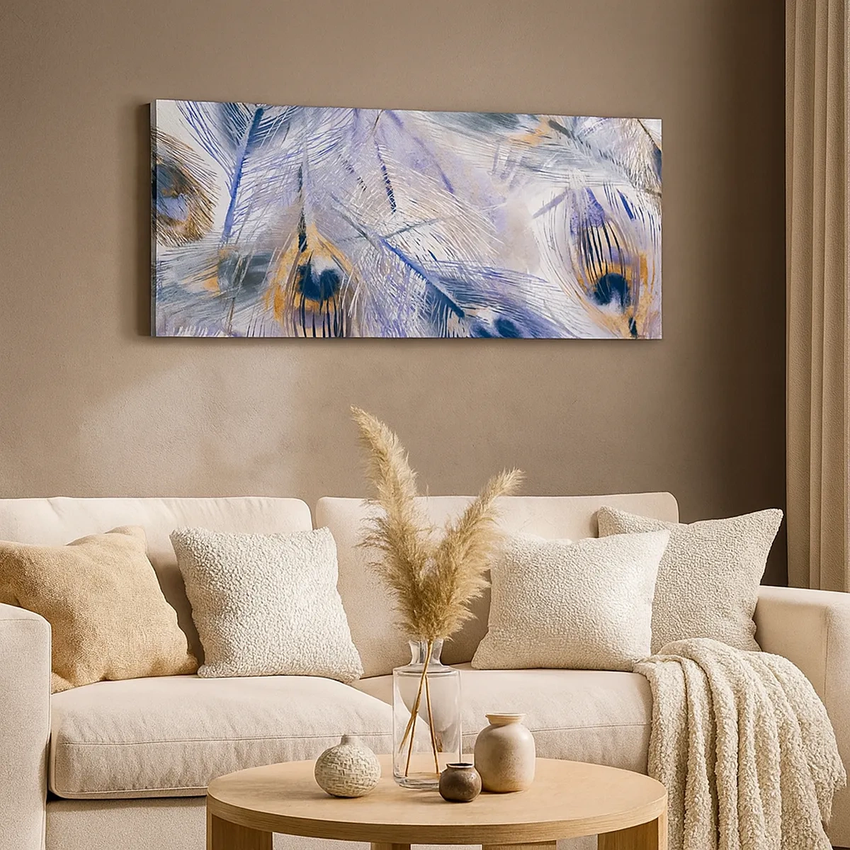 Quadro su tela - Stampe su Tela - Composizione a occhio di pavone - 30x30 cm