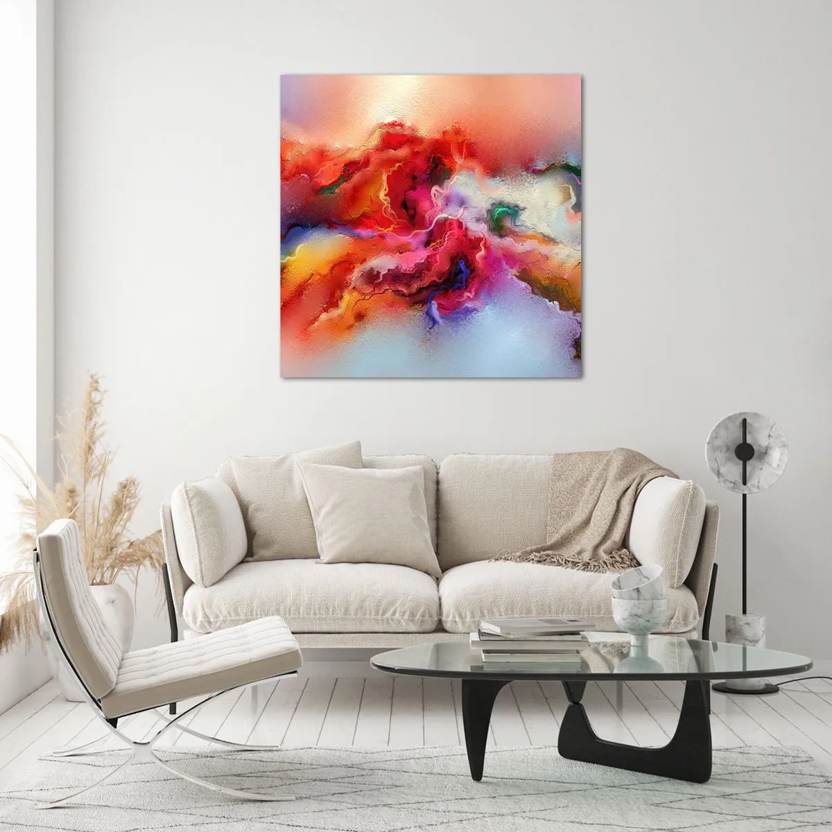 Quadro su vetro - Come afferrare i sogni: fumo - 50x50 cm