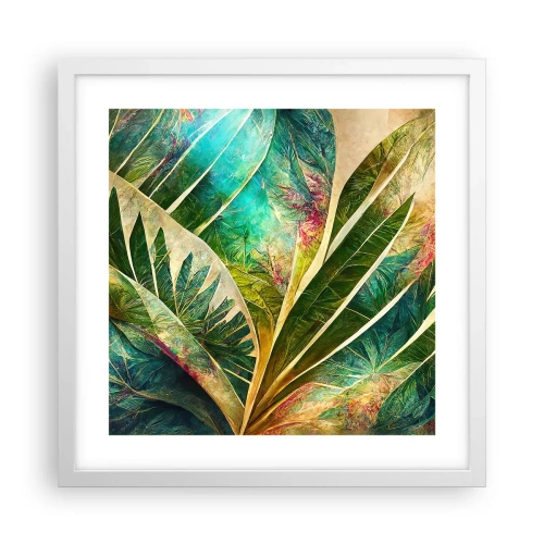 Poster in cornice bianca - I colori dei tropici - 40x40 cm
