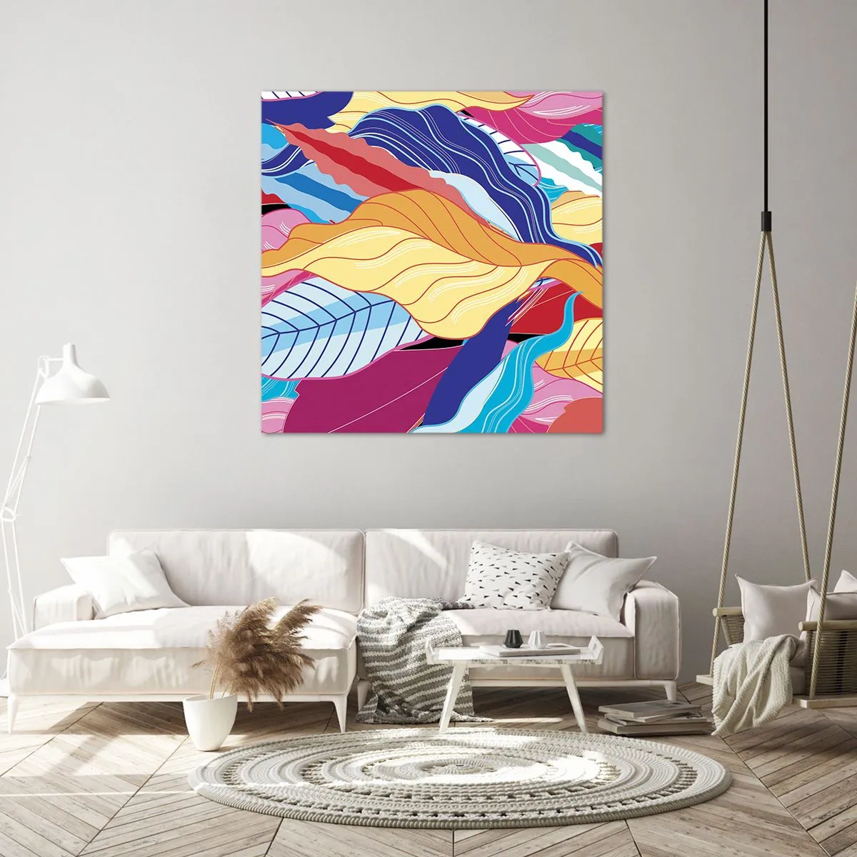 Quadro su tela - Stampe su Tela - Disordine colorato - 40x40 cm