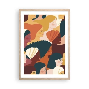 Poster in cornice rovere chiaro - Solo femminilità - 50x70 cm