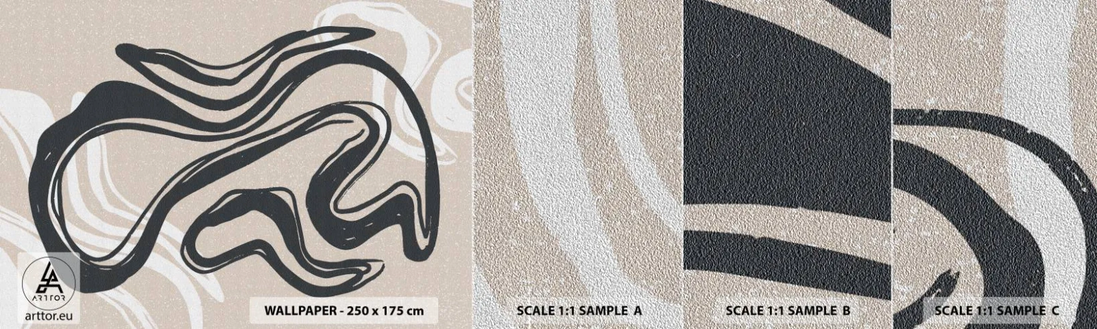 Campione di Fotomurale Premium Sand - Espressione moltiplicata - Minimalismo, Boho, scandinavo - 100x30 cm