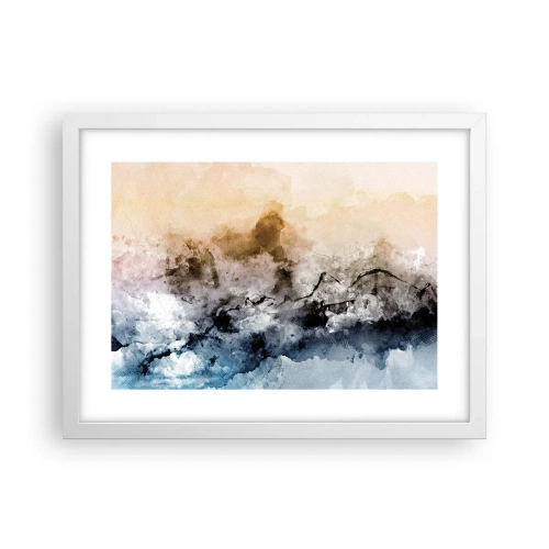 Poster in cornice bianca - Immersi in una nuvola di nebbia - 40x30 cm